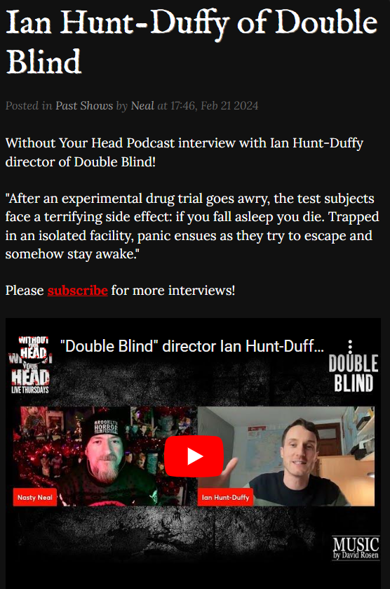 Ian Hunt-Duffy of Double Blind